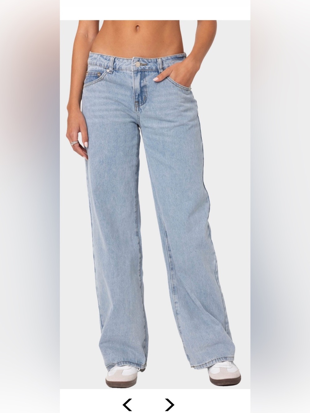 New w tags EDIKTED Raelynn Washed Low-Rise Womens Jeans size large